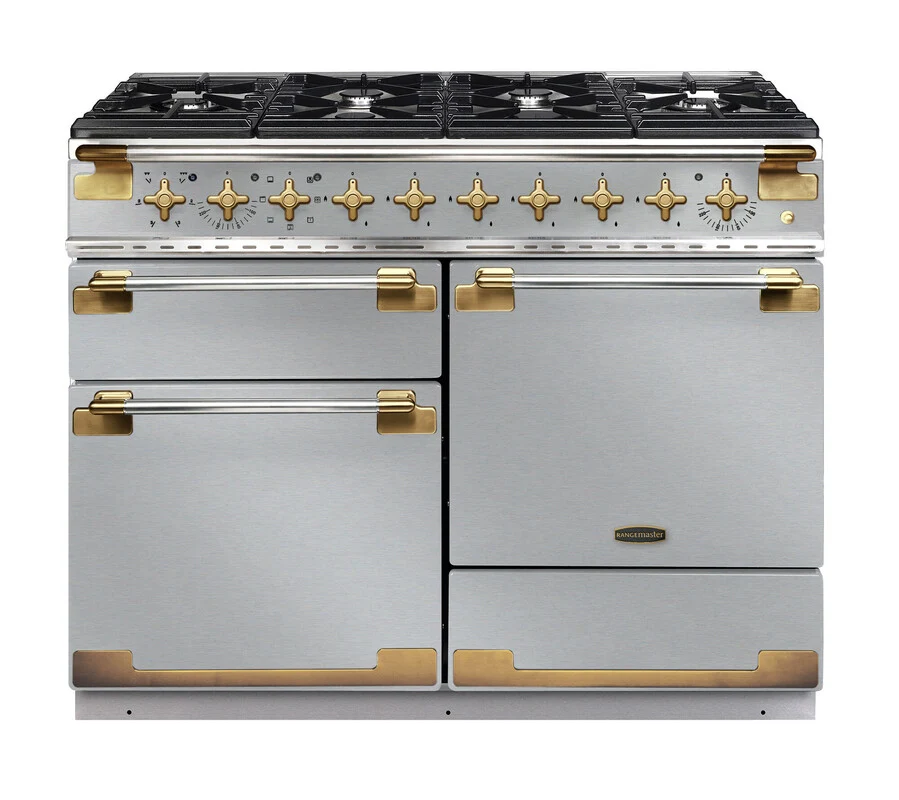 Rangemaster Elise Luxe 110cm Dual Fuel Antique Brass - Image 2