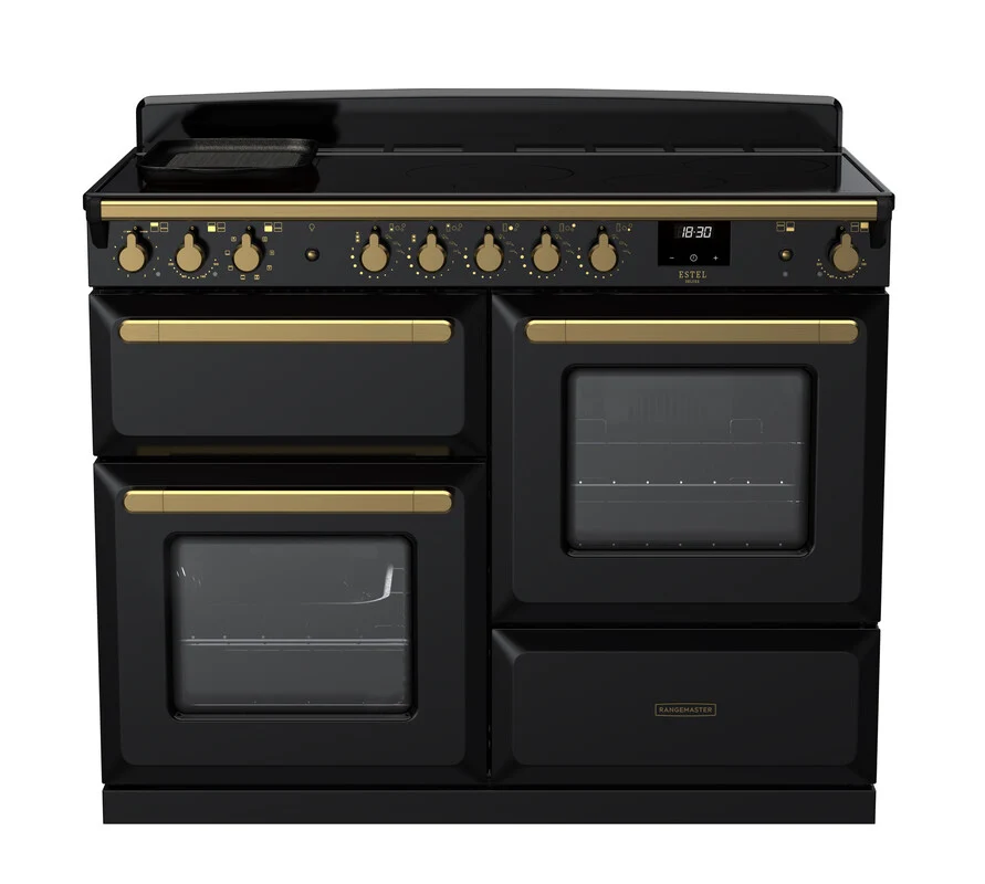 Rangemaster Induction Estel Deluxe 110cm Antique Brass Trim