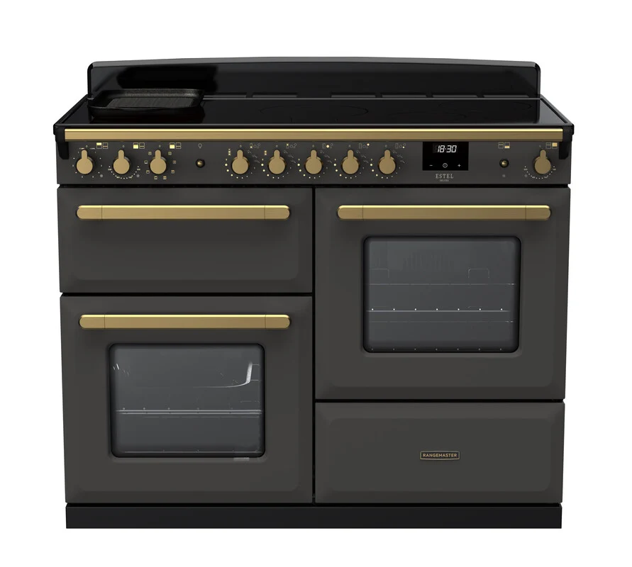 Rangemaster Induction Estel Deluxe 110cm Antique Brass Trim - Image 2