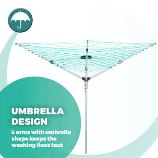 Rotary Outside Clothes Airer 40m 4 Arm - Image 3
