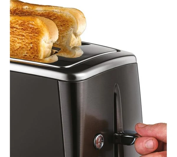 Russell Hobbs Matte Black Toaster 2 Slice - Image 2