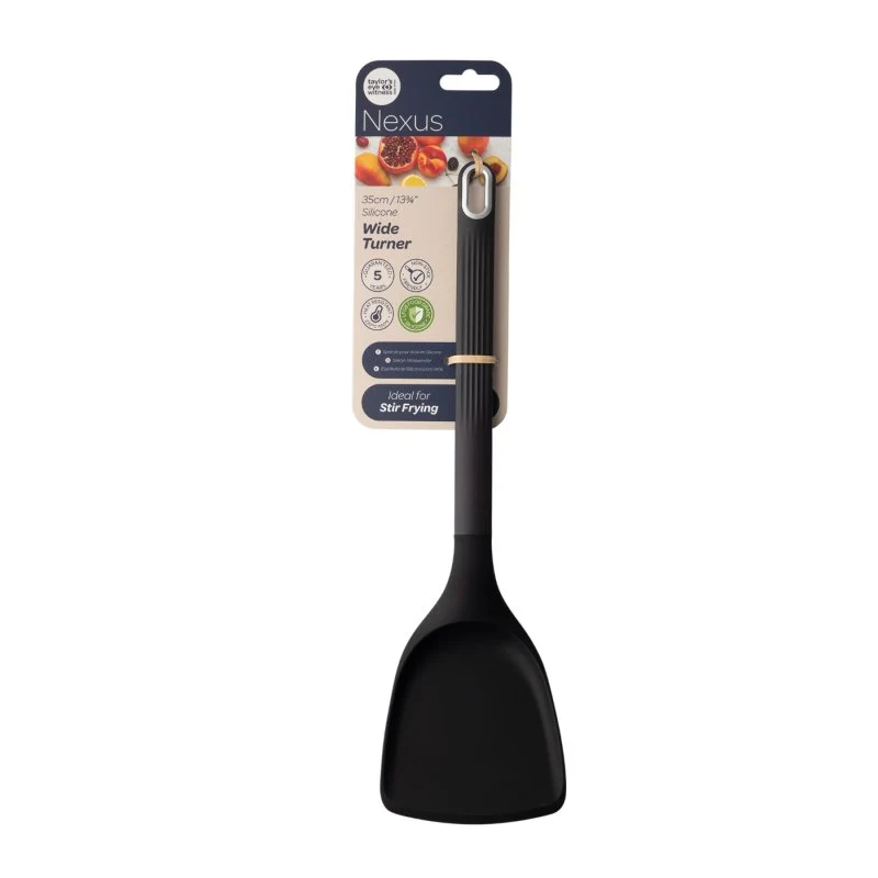Silicone Solid Wide Turner - Black - Image 3
