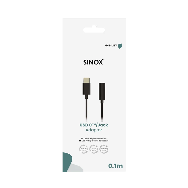 Sinox USB C - 3.5MM Adaptor Black