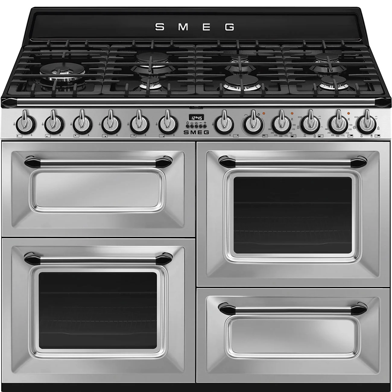 Smeg 110cm Victoria 4 Cavity Dual Fuel Traditional Range Cooker with Side Opening Ovens - Image 5
