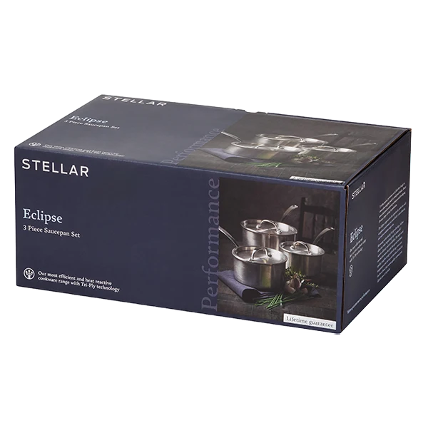Stellar Eclipse, 3 Piece Saucepan Set - Image 7