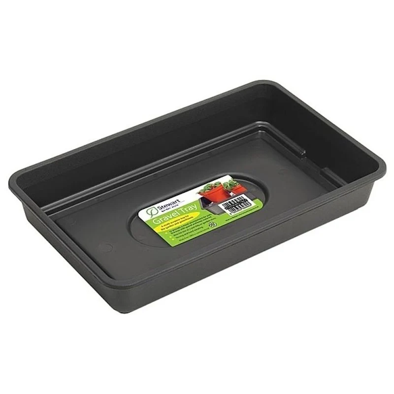 Stewart Garden Premium Gravel Tray without Holes - 38cm - Black (2389005)