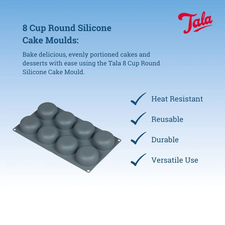 Tala 8 Cup Round Silicone Cake Mould - Image 3