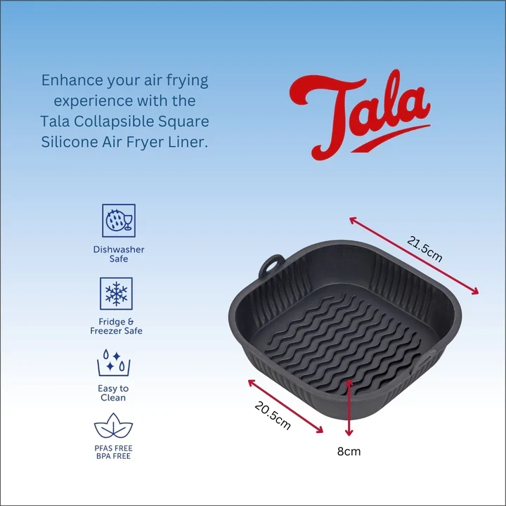 Tala Silicone Air fryer Liners 21 x 21 x 5.5cm - Image 5