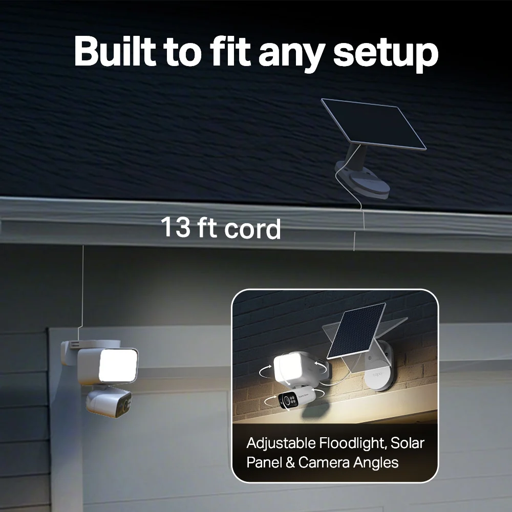TP-Link Tapo Solar Floodlight Pan/Tilt Cam Kit IP65| TPL-TAPO-C615F-KIT - Image 5