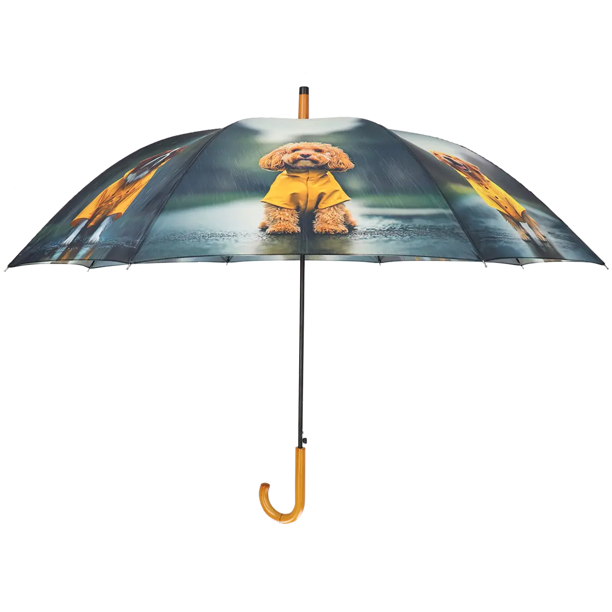 Esschert Umbrella Dogs with Raincoats