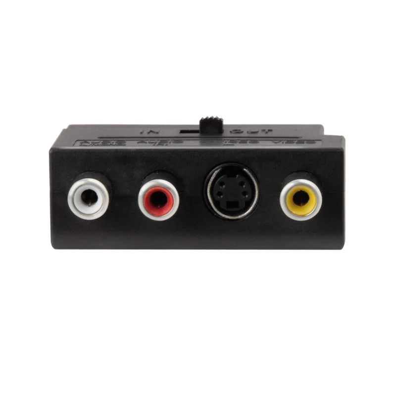 Video Adapter scart 21 pin male to 3 RCA female + S-VHS female with switch - Image 2