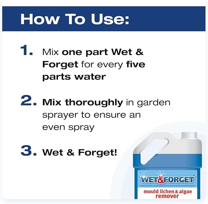 Wet & Forget 2ltr Mould Lichen & Algae Remover - Image 5