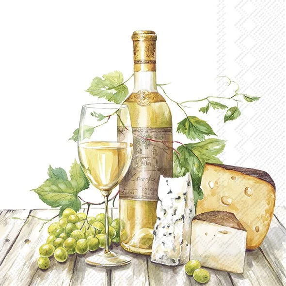 White Wine Tasting Lunch Napkins