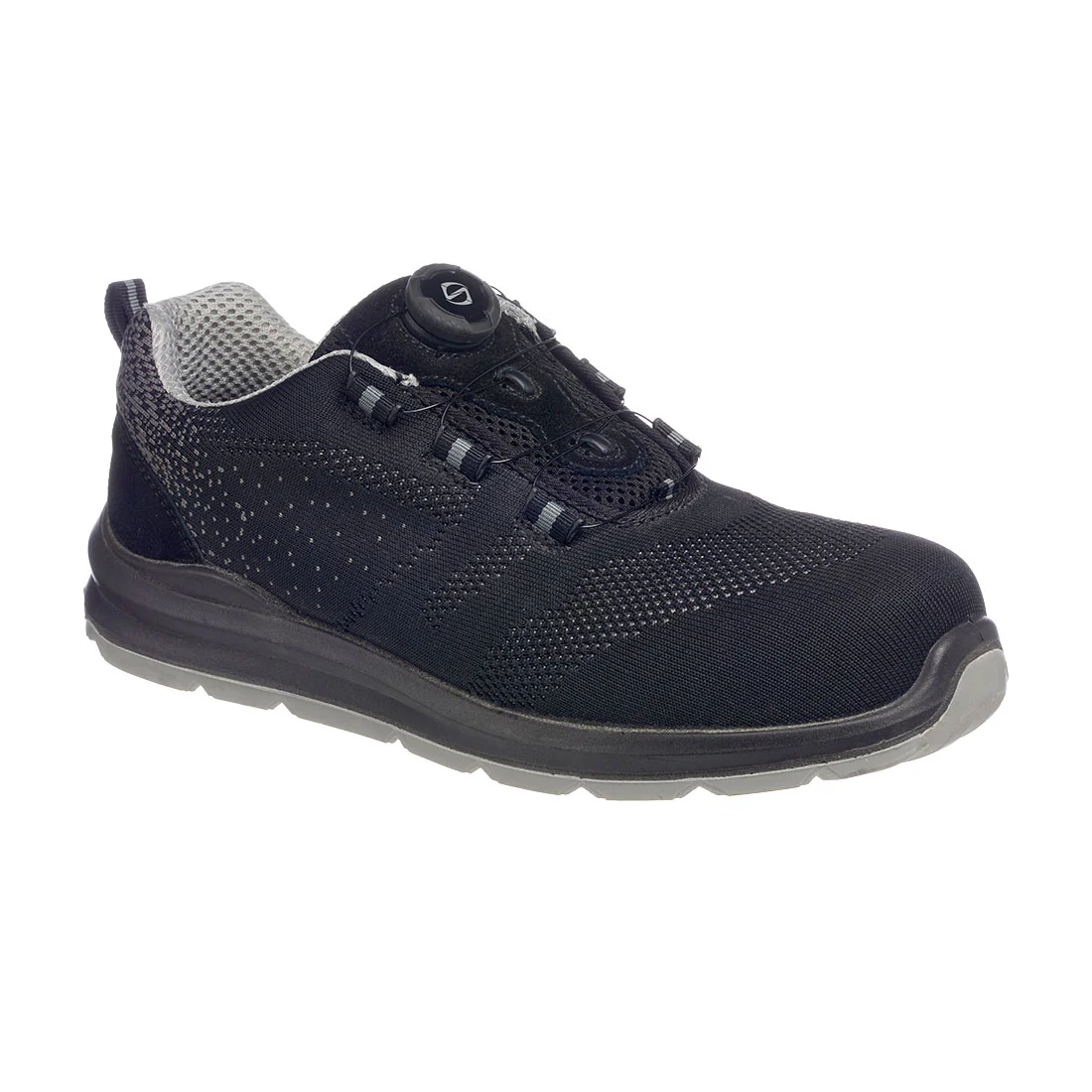 Wire Lace Safety Trainer - Black/Grey