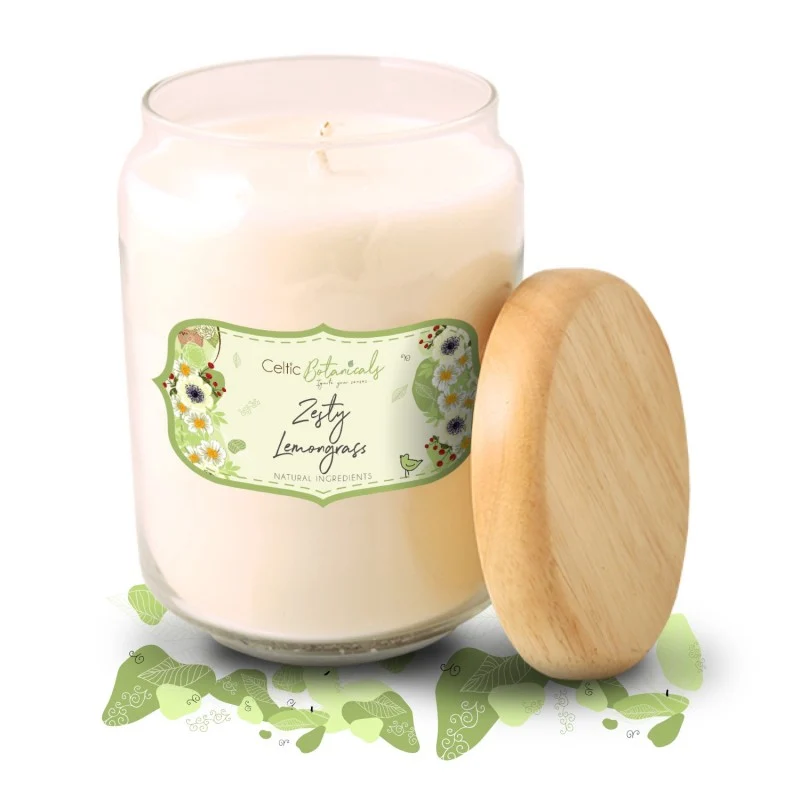 Zesty Lemongrass  Wood Top Pop Jar